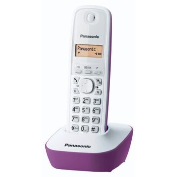 Telefon Panasonic DECT cu CallerID alb + mov