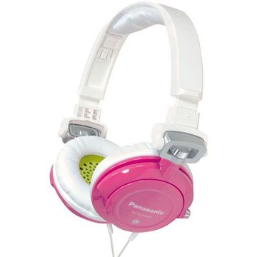 Casti Panasonic RP-DJS400AE-Z tip DJ, alb / roz