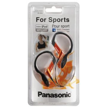 Casti Panasonic RP-HS33E-D Sport Clip, negru / orange