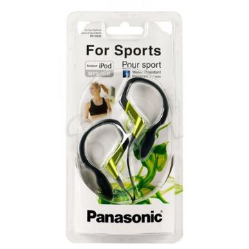 Casti Panasonic RP-HS33E-G Sport Clip, negru / verde
