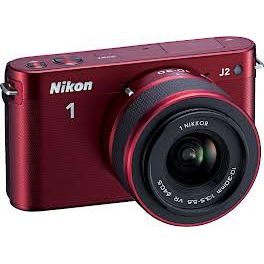 Aparat foto digital Nikon 1 J2, 10 MP,  zoom optic 3x, 3 inch,obiectiv interschimbabil Nikkor 10- 30 mm VR, rosu