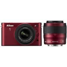 Aparat foto digital Nikon 1 J2, 10 MP,  zoom optic 3x, 3 inch,obiectiv interschimbabil Nikkor 10- 30 mm VR, rosu
