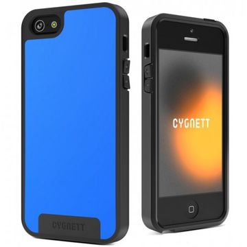 Husa Husa protectie CYGNETT Apollo pentru iPhone 5, negru cu albastru