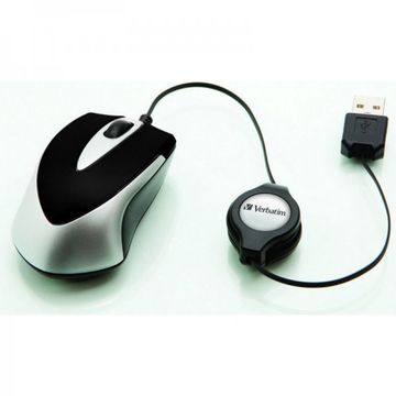 Mouse Verbatim Go Mini Optical Travel Mouse - Black