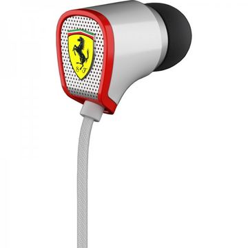 Casti Ferrari In-Ear R100, Colectia Scuderia, Albe