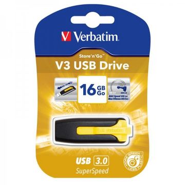 Memorie USB Memorie USB Verbatim Store n Go V3, 16GB, galben