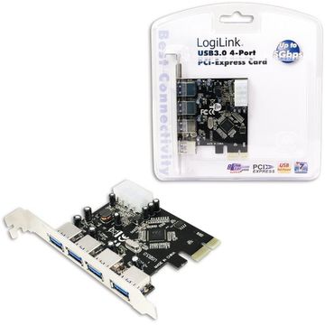 Adaptor LogiLink PC0057 PCI-Express la 4 x USB 3.0