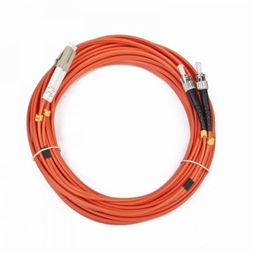 Cablu fibra optica Gembird, duplex multimode, conectori LC-ST, bulk, 1m