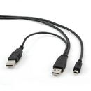 Cablu Adaptor Gembird USB 2.0 dual A - mini 5PM, 0.9m, bulk