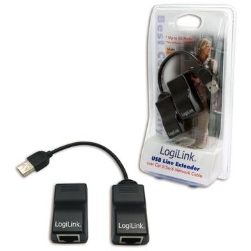 Cablu extensie USB M/F - RJ45 pana la 60m, Logilink