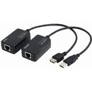 Cablu extensie USB M/F - RJ45 pana la 60m, Logilink