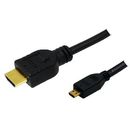 Cablu adaptor HDMI 1.4 la micro HDMI, 2m, LogiLink