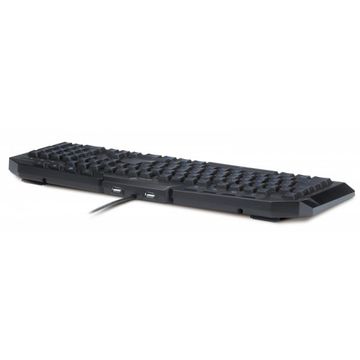 Tastatura Genius Gaming KB-G265, cu fir, neagra, iluminare albastra