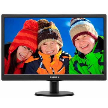 Monitor LED Philips 18.5" 1366 x 768px 5ms Negru