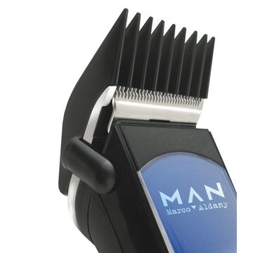 Aparat de barbierit Taurus Urban Clipping, Pentru barba si mustata, Putere 9W, Autonomie 45 min, Negru/Albastru