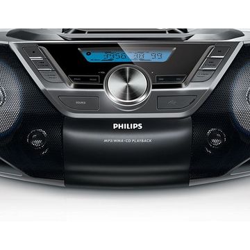 Microsistem audio Philips AZ780/12, 2W, negru