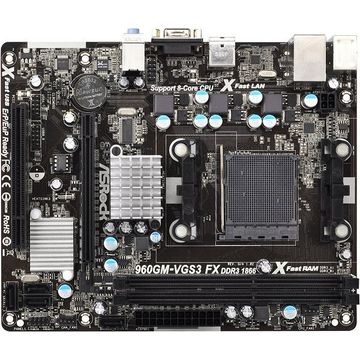 Placa de baza ASRock 960GM-VGS3 FX, Socket AM3/AM3+, Chipset AMD 760G / SB710