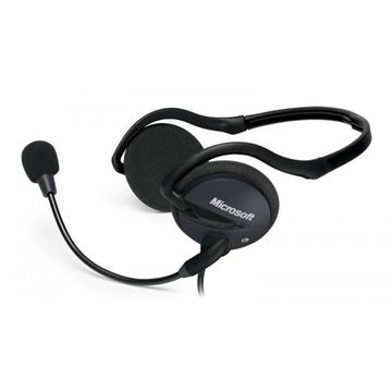 Casti Microsoft LiveChat LX-2000 cu microfon, negre