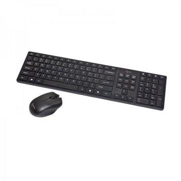 Tastatura Gembird KB-501, wireless, + mouse KBS-V1, wireless, Negru