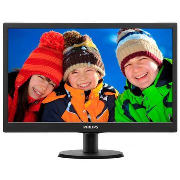 Monitor LED Philips 203V5LSB26, 19.5 inch, 1600 x 900 px, negru