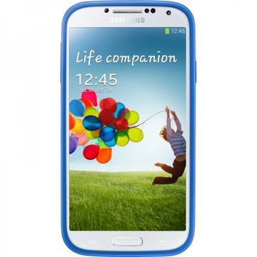 Husa protectie Samsung EF-PI950BCEGWW Cover+ Albastru Capri pentru i9500 Galaxy S4 si i9505 Galaxy S4