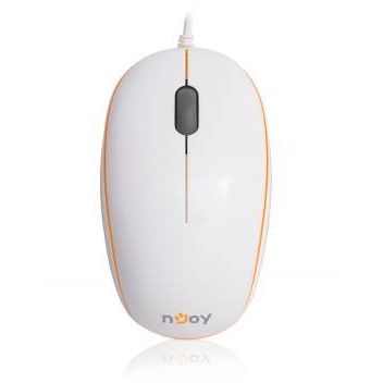 Mouse nJoy TG9, optic USB, 1600 dpi, alb