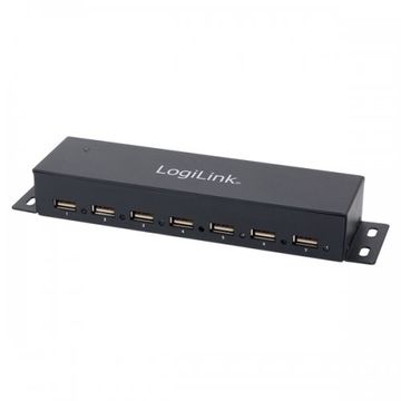 Hub USB LogiLink UA0148, 7 porturi USB 2.0, metal
