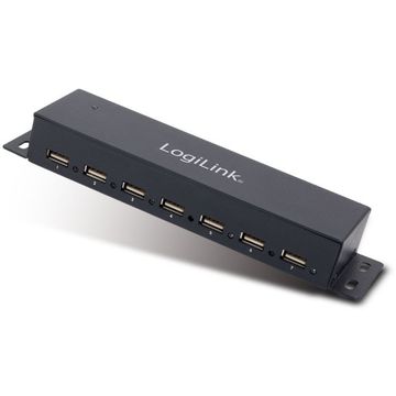 Hub USB LogiLink UA0148, 7 porturi USB 2.0, metal