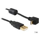 Cablu Delock USB-A tata la USB tata in unghi de 90 de grade sus / jos