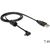 Cablu Delock USB-A tata la USB micro-B tata in unghi de 270 grade