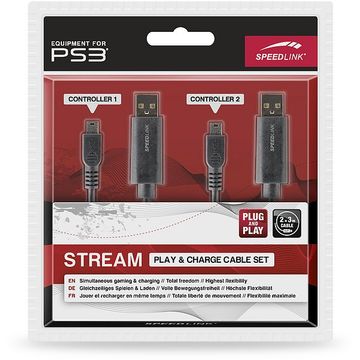 Set 2 cabluri SpeedLink STREAM Play and Charge pentru PS3