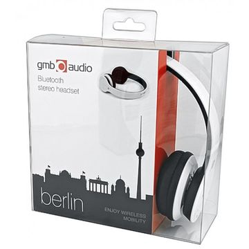 Casti Gembird Berlin BHP-BER-W Bluetooth cu microfon, albe