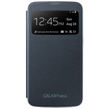 Husa S-View Samsung EF-CI920BBEGWW pentru Galaxy Mega i9205, neagra
