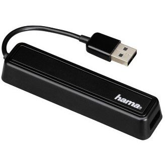 Hub USB Hama 12167, 4 porturi, negru