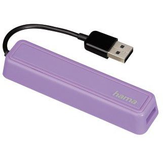 Hub USB Hama 12168, 4 porturi, violet