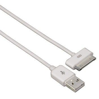 Cablu USB Hama 106324 pentru iPhone 30 pini, alb