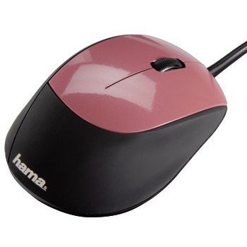 Mouse Hama M360, optic USB, negru / roz