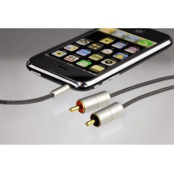 Accesorii Audio Hi-Fi Cablu audio 3.5mm-2xRCA  Hama Aluline 80864, 1 metru, gri