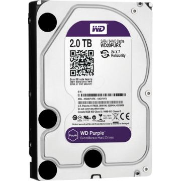 Hard disk Western Digital Purple 2TB Intellipower WD20PURX, 64MB, SATA3