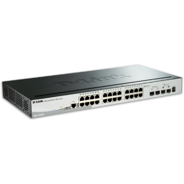Switch D-Link DGS-1510-28 Gigabit SmartPro, 24 porturi gigabit / 2 SFP / 2 SFP+