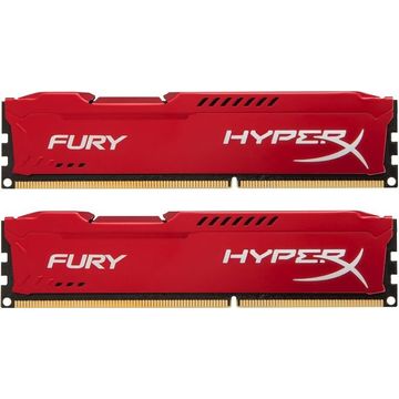 Memorie Kingston HX318C10FRK2/16, HyperX Fury Red 16GB DDR3, 1866MHz, Dual Channel