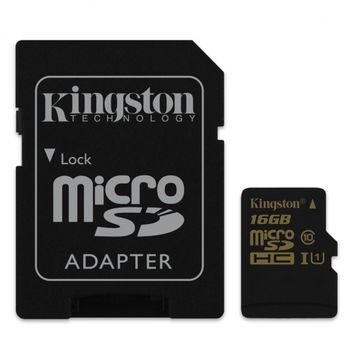 Card memorie Kingston SDCA10/16GB, Micro SDHC 16GB Class 10 + adaptor SD