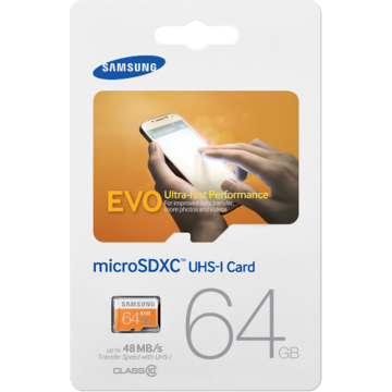Card memorie Samsung MB-MP64D/EU, micro SDXC EVO 64GB class 10