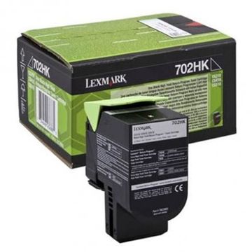 Lexmark toner laser 70C2HK0 702HK, negru, 4000 pagini