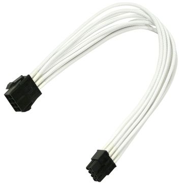 Nanoxia cablu prelungitor PCI Express 8 pini, 30 cm, alb