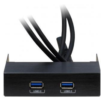 Inter-Tech panou frontal USB 3.0 pentru carcasa, 2 porturi