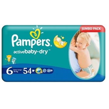 PAMPERS Scutece Active Baby 6 ExtraLarge Jumbo Pack 54 buc