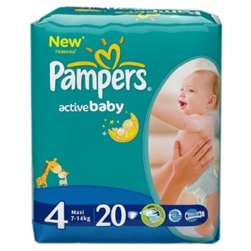 PAMPERS Scutece Active Baby 4 Maxi Regular Pack 20 buc