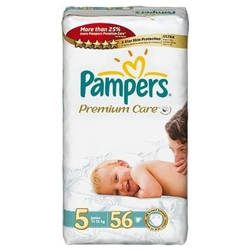 PAMPERS Scutece Premium Care 5 Junior Jumbo Pack 56 buc