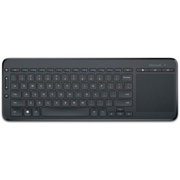 Tastatura Microsoft All-in-One Media wireless cu trackpad, neagra